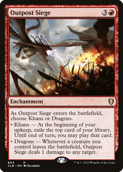 Commander Legends: Battle for Baldur's Gate - 804 - Outpost Siege - Rare - R - Non-foil