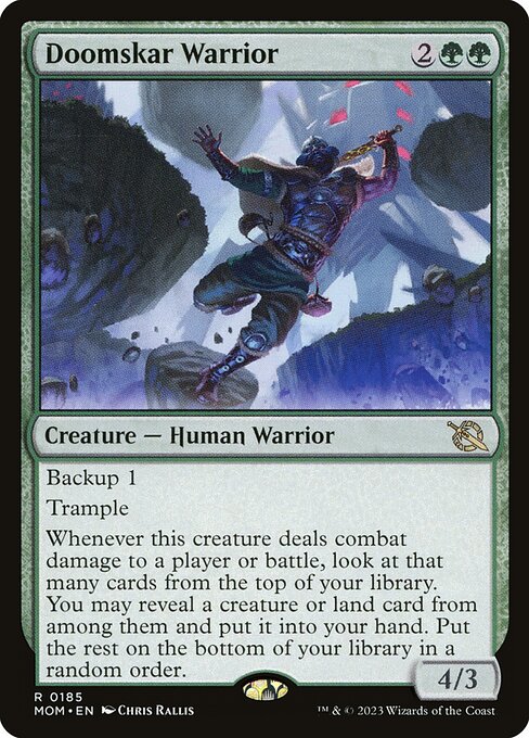 March of the Machine - 185 - Doomskar Warrior - Rare - G - Non-foil