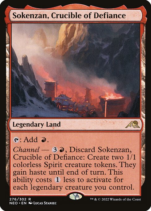Kamigawa: Neon Dynasty - 276 - Sokenzan, Crucible of Defiance - Rare - C - Foil