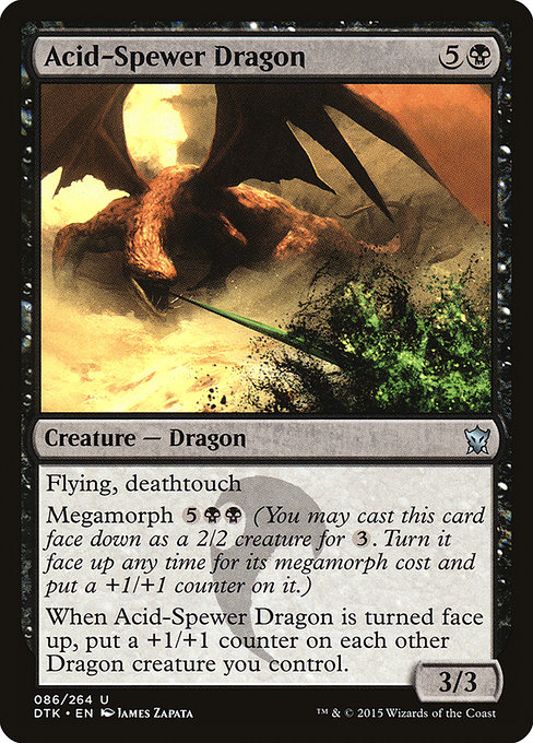 Dragons of Tarkir - 86 - Acid-Spewer Dragon - Uncommon - B - Non-foil