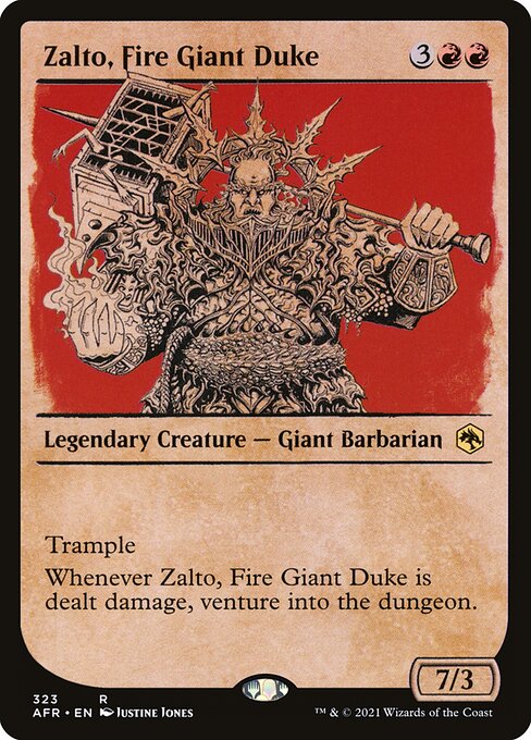 Adventures in the Forgotten Realms - 323 - Zalto, Fire Giant Duke - Rare - R - Non-foil