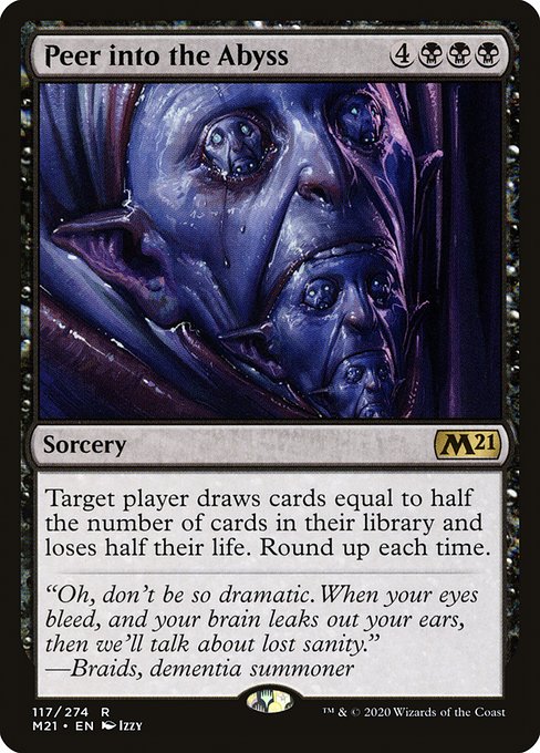 Core Set 2021 - 117 - Peer into the Abyss - Rare - B - Foil