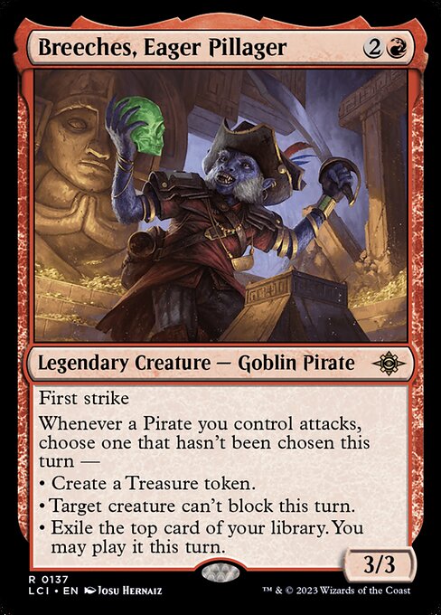 The Lost Caverns of Ixalan - 137 - Breeches, Eager Pillager - Rare - R - Non-foil