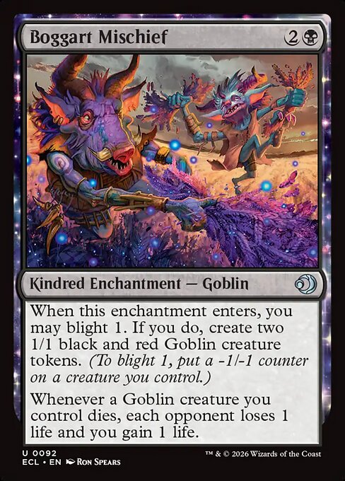 Lorwyn Eclipsed - 92 - Boggart Mischief - Uncommon - B - Non-foil