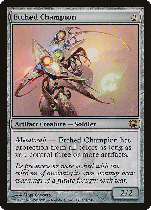 Scars of Mirrodin - 154 - Etched Champion - Rare - C - Non-foil