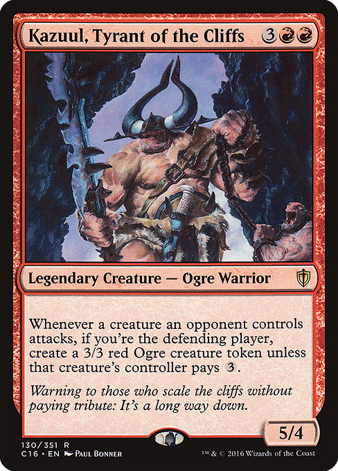 Commander 2016 - 130 - Kazuul, Tyrant of the Cliffs - Rare - R - Non-foil