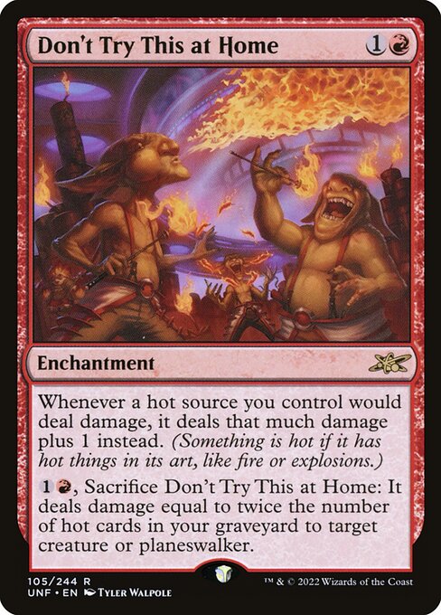 Unfinity - 105 - Don't Try This at Home - Rare - R - Foil