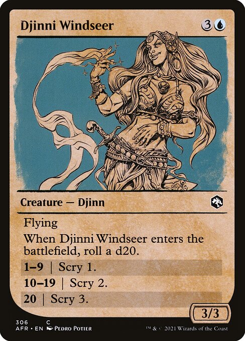 Adventures in the Forgotten Realms - 306 - Djinni Windseer - Common - U - Non-foil