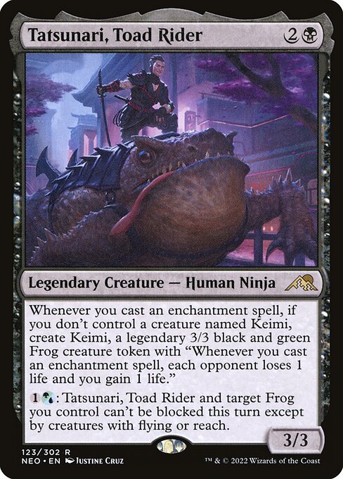 Kamigawa: Neon Dynasty - 123 - Tatsunari, Toad Rider - Rare - B - Foil