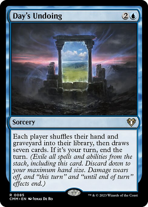 Commander Masters - 85 - Day's Undoing - Rare - U - Non-foil