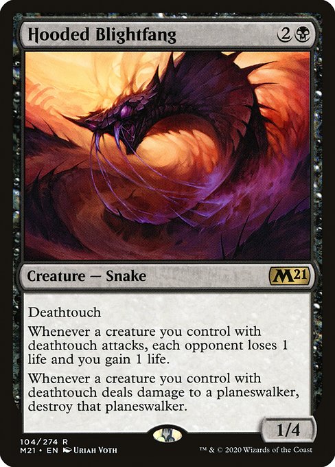 Core Set 2021 - 104 - Hooded Blightfang - Rare - B - Non-foil