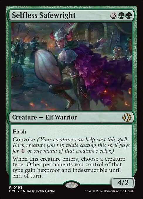 Lorwyn Eclipsed - 193 - Selfless Safewright - Rare - G - Non-foil