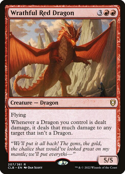 Commander Legends: Battle for Baldur's Gate - 207 - Wrathful Red Dragon - Rare - R - Non-foil