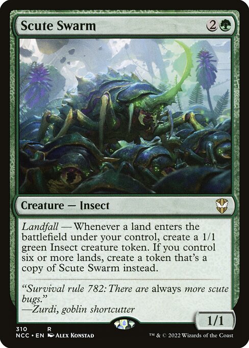 New Capenna Commander - 310 - Scute Swarm - Rare - G - Non-foil