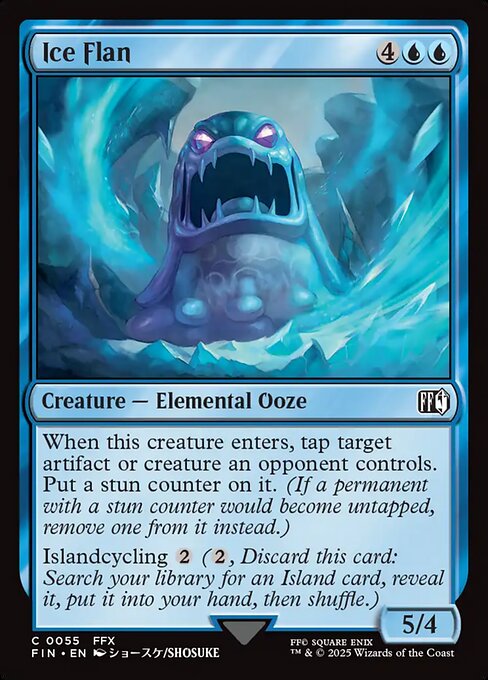 Final Fantasy - 55 - Ice Flan - Common - U - Foil