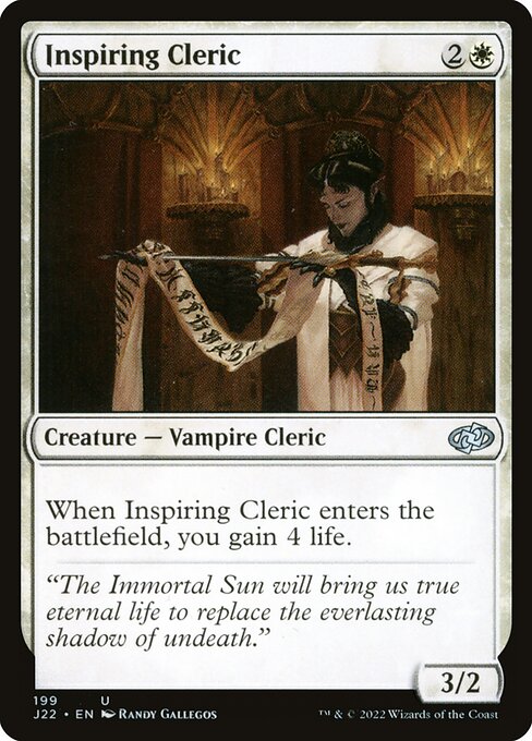 Jumpstart 2022 - 199 - Inspiring Cleric - Uncommon - W - Non-foil