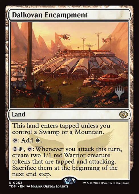 Tarkir: Dragonstorm Promos - 253p - Dalkovan Encampment - Rare - C - Non-foil - Promo