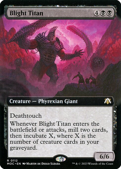 March of the Machine Commander - 112 - Blight Titan - Rare - B - Non-foil