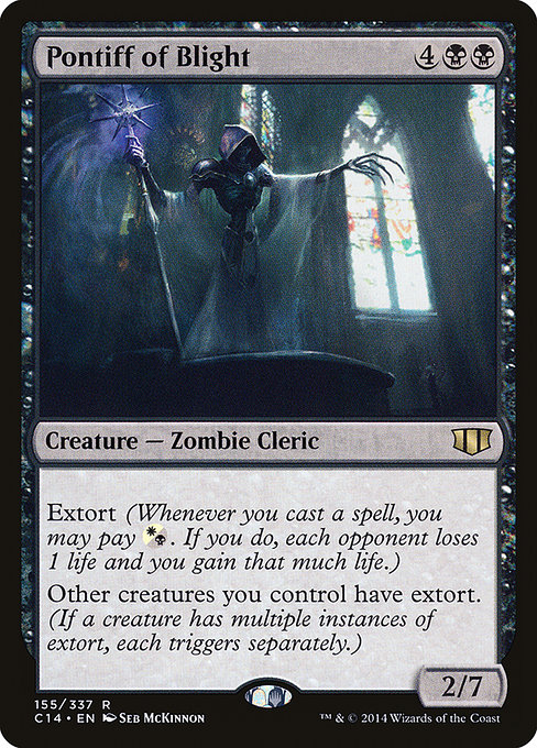 Commander 2014 - 155 - Pontiff of Blight - Rare - B - Non-foil