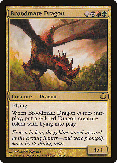Shards of Alara - 160 - Broodmate Dragon - Rare - Multi - Non-foil