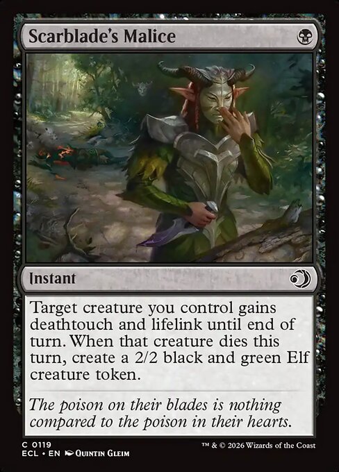 Lorwyn Eclipsed - 119 - Scarblade's Malice - Common - B - Non-foil