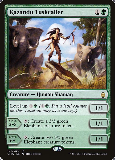 Commander Anthology - 121 - Kazandu Tuskcaller - Rare - G - Non-foil