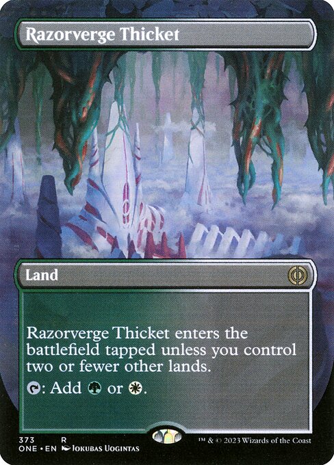 Phyrexia: All Will Be One - 373 - Razorverge Thicket - Rare - C - Foil