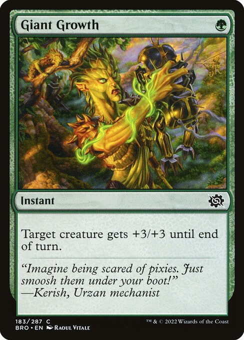 The Brothers' War - 183 - Giant Growth - Common - G - Foil
