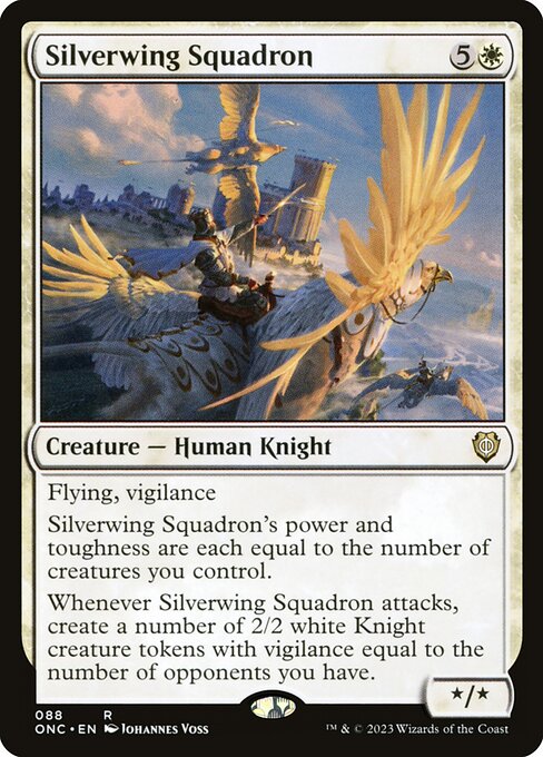 Phyrexia: All Will Be One Commander - 88 - Silverwing Squadron - Rare - W - Non-foil