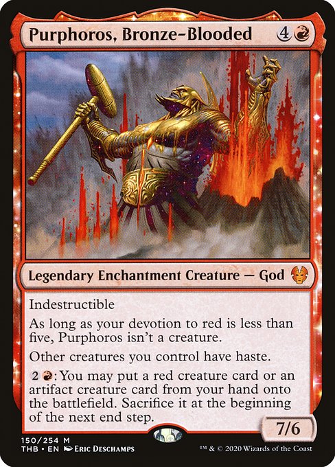 Theros Beyond Death - 150 - Purphoros, Bronze-Blooded - Mythic - R - Foil