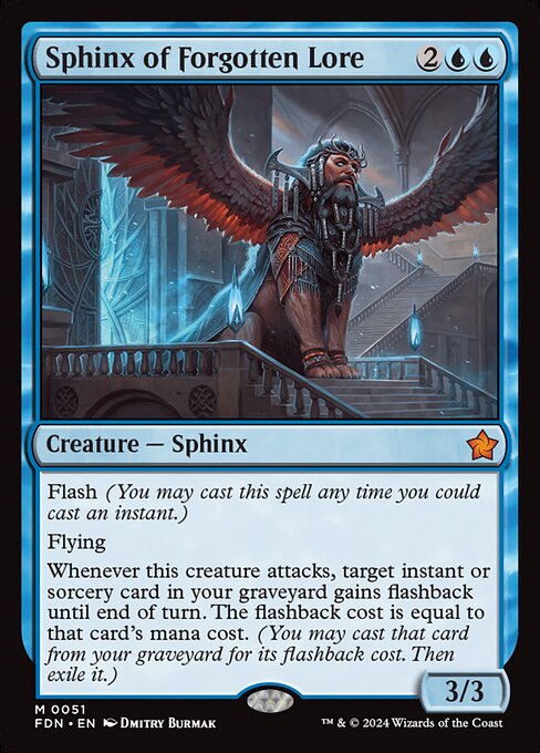 Foundations - 51 - Sphinx of Forgotten Lore - Mythic - U - Non-foil