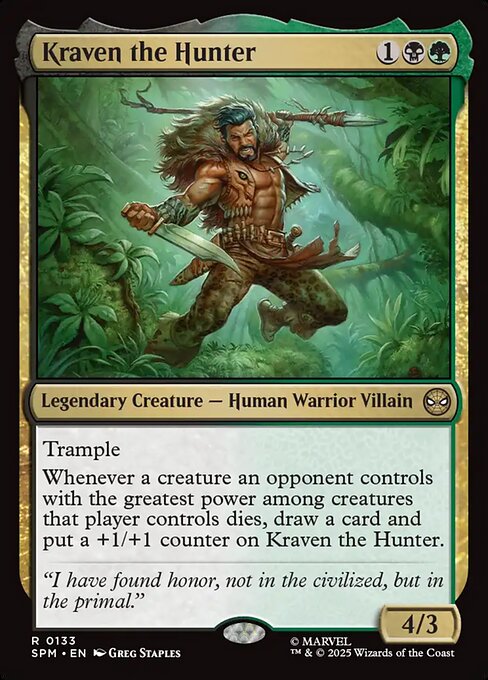 Marvel's Spider-Man - 133 - Kraven the Hunter - Rare - BG - Non-foil