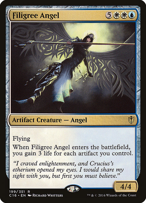Commander 2016 - 199 - Filigree Angel - Rare - WU - Non-foil