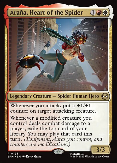 Marvel's Spider-Man - 123 - Araña, Heart of the Spider - Rare - WR - Non-foil