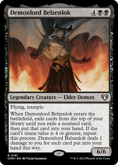 Commander Masters - 151 - Demonlord Belzenlok - Rare - B - Non-foil