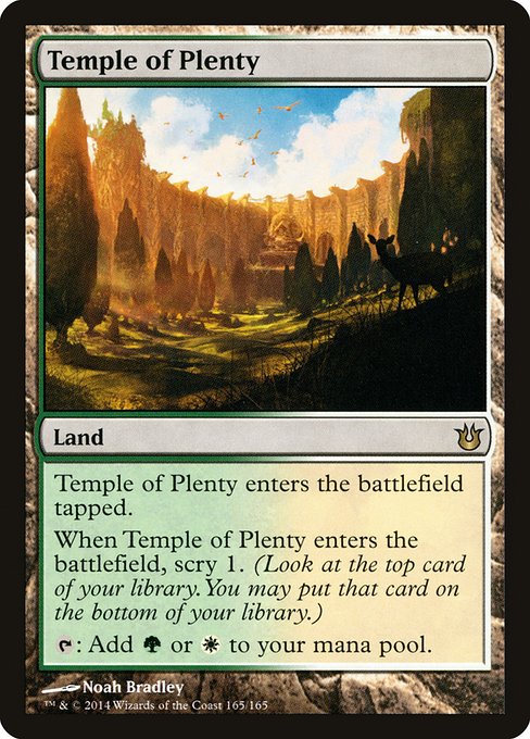 Born of the Gods - 165 - Temple of Plenty - Rare - C - Non-foil