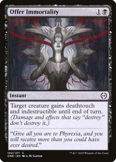 Phyrexia: All Will Be One - 102 - Offer Immortality - Common - B - Non-foil