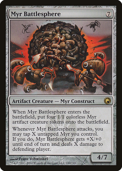 Scars of Mirrodin - 180 - Myr Battlesphere - Rare - C - Non-foil