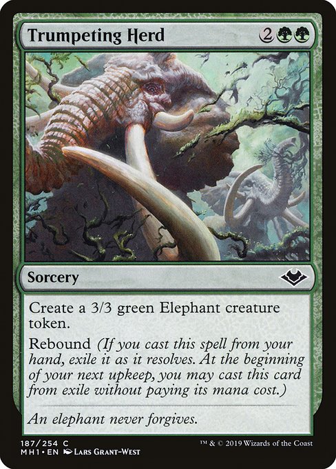 Modern Horizons - 187 - Trumpeting Herd - Common - G - Non-foil
