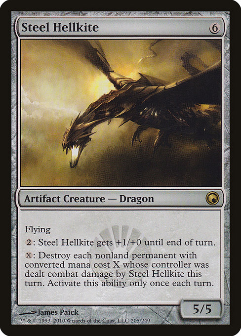 Scars of Mirrodin - 205 - Steel Hellkite - Rare - C - Non-foil