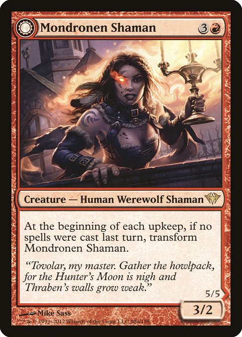 Dark Ascension - 98 - Mondronen Shaman // Tovolar's Magehunter - Rare - C - Non-foil