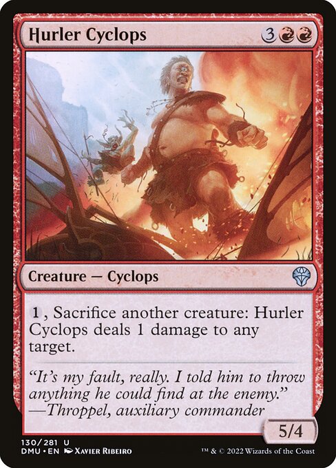 Dominaria United - 130 - Hurler Cyclops - Uncommon - R - Non-foil