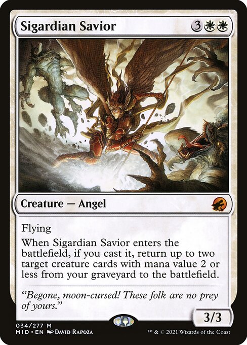 Innistrad: Midnight Hunt - 34 - Sigardian Savior - Mythic - W - Foil