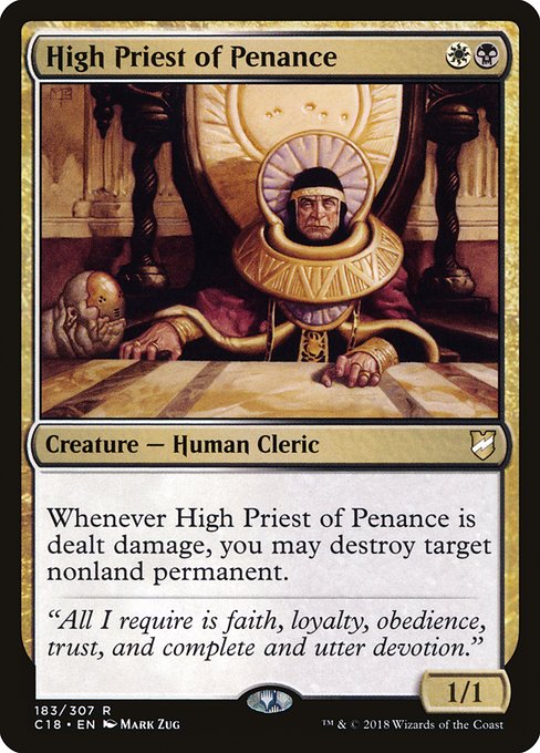Commander 2018 - 183 - High Priest of Penance - Rare - WB - Non-foil