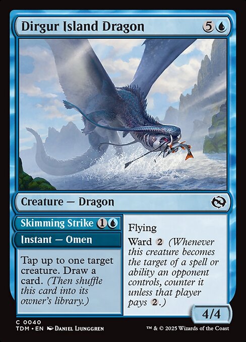 Tarkir: Dragonstorm - 40 - Dirgur Island Dragon // Skimming Strike - Common - U - Non-foil