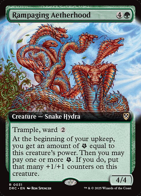 Aetherdrift Commander - 31 - Rampaging Aetherhood - Rare - G - Non-foil