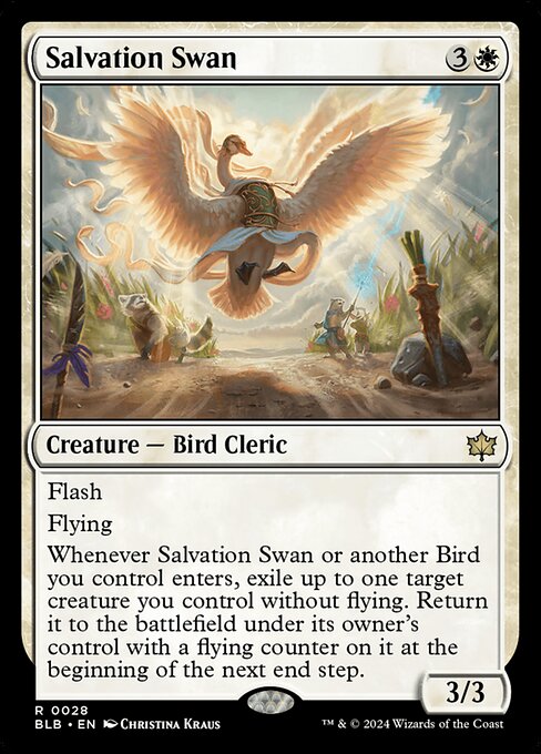 Bloomburrow - 28 - Salvation Swan - Rare - W - Foil