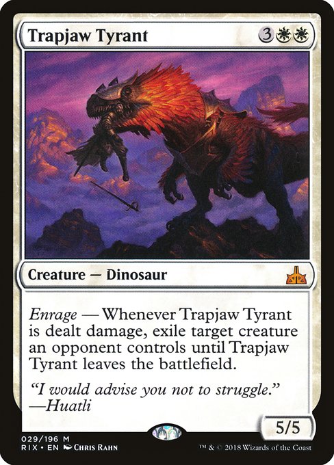 Rivals of Ixalan - 29 - Trapjaw Tyrant - Mythic - W - Non-foil