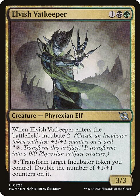March of the Machine - 223 - Elvish Vatkeeper - Uncommon - BG - Non-foil