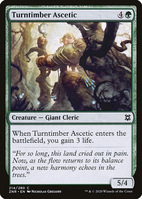 Zendikar Rising - 214 - Turntimber Ascetic - Common - G - Non-foil
